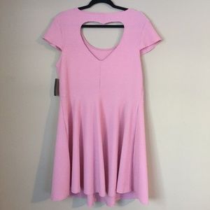 Beautiful Pink Heart Shaped Back Cutout Dress